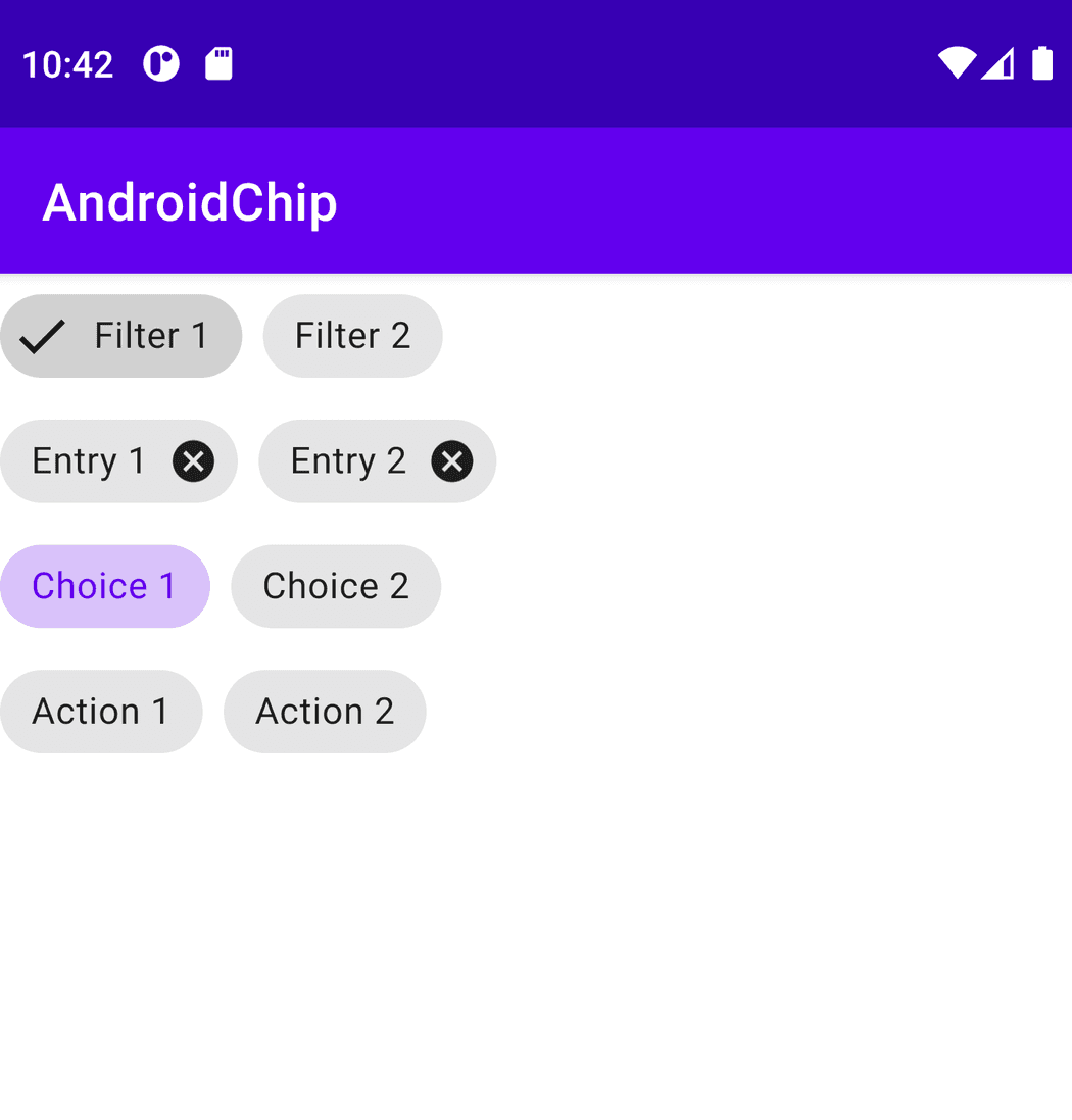 Android types of chips