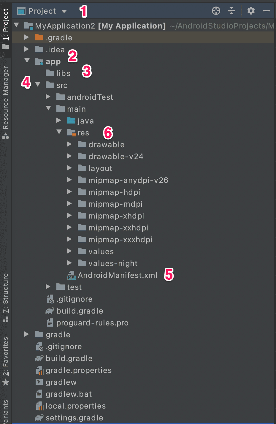 android studio project panel