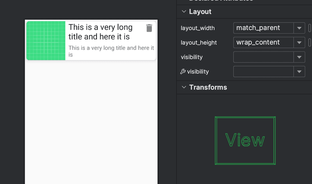 RecyclerView item add delete button
