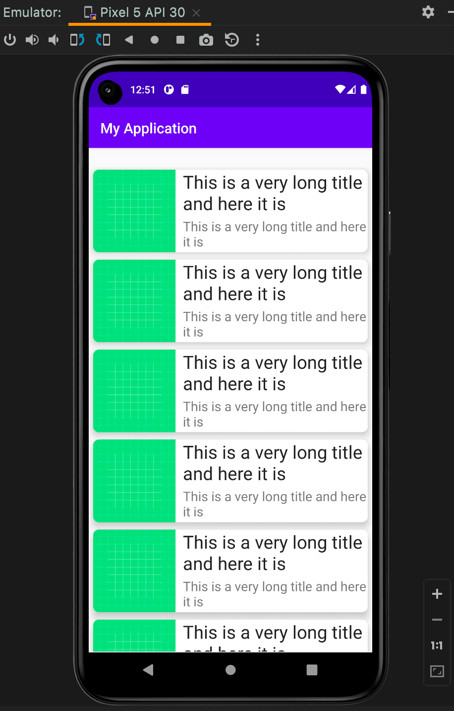 Android recyclerview example